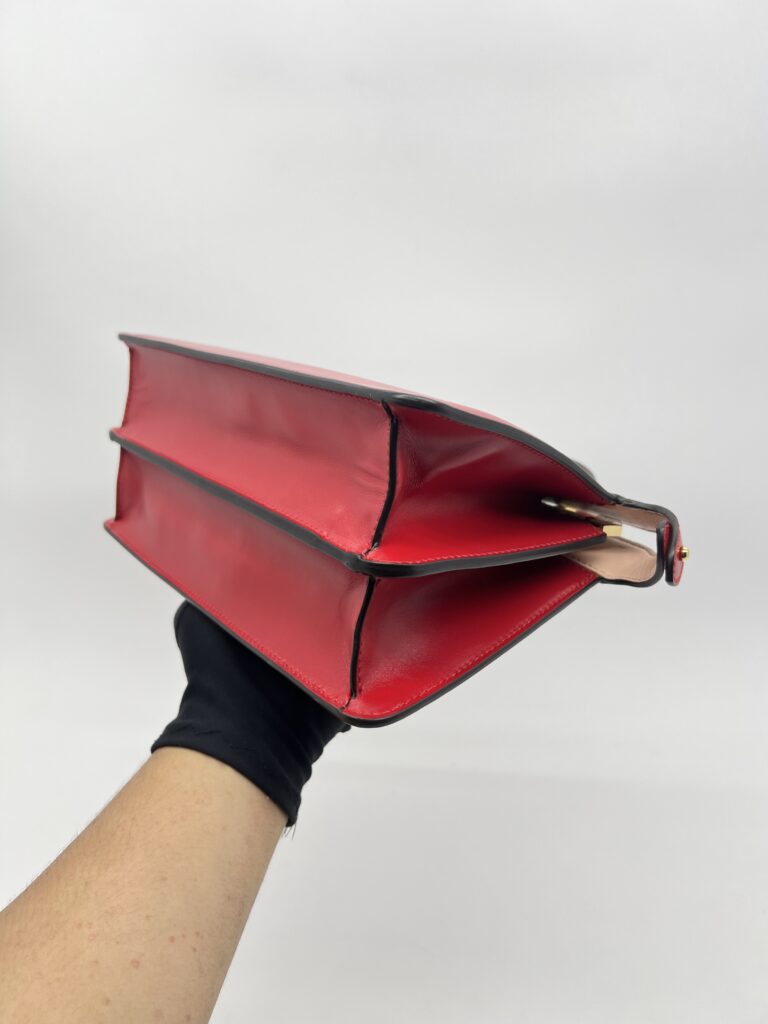 Fendi Peek A Boo Iseeu East West Calfskin Smooth Red GHW