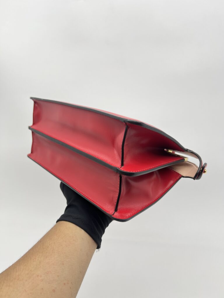 Fendi Peek A Boo Iseeu East West Calfskin Smooth Red GHW