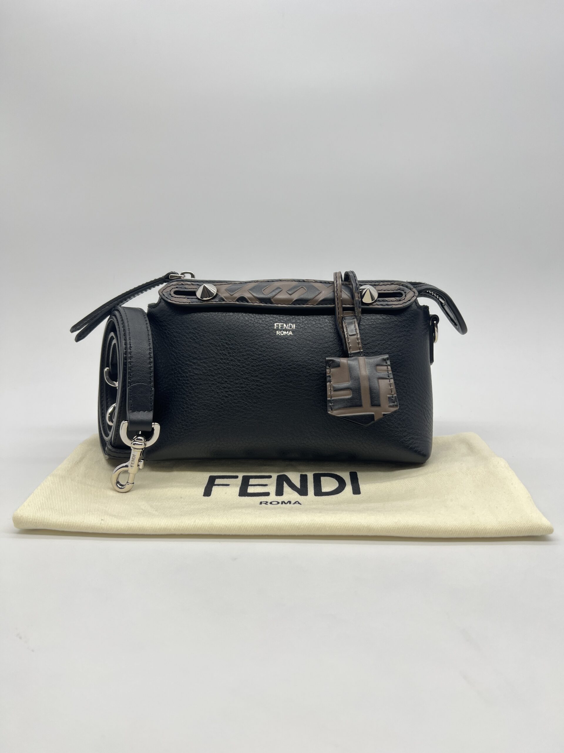 Fendi Mini BTW Handle FF Black SHW
