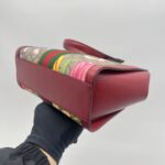 Gucci Ophidia Top Handle GG Supreme Flora Red GHW
