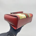 Gucci Ophidia Top Handle GG Supreme Flora Red GHW