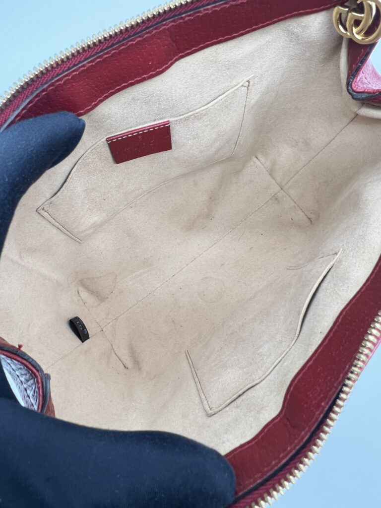Gucci Ophidia Top Handle GG Supreme Flora Red GHW