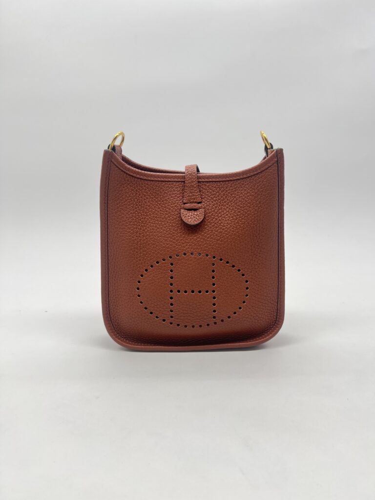Hermes Mini Evelyne Clemence Cuivre GHW