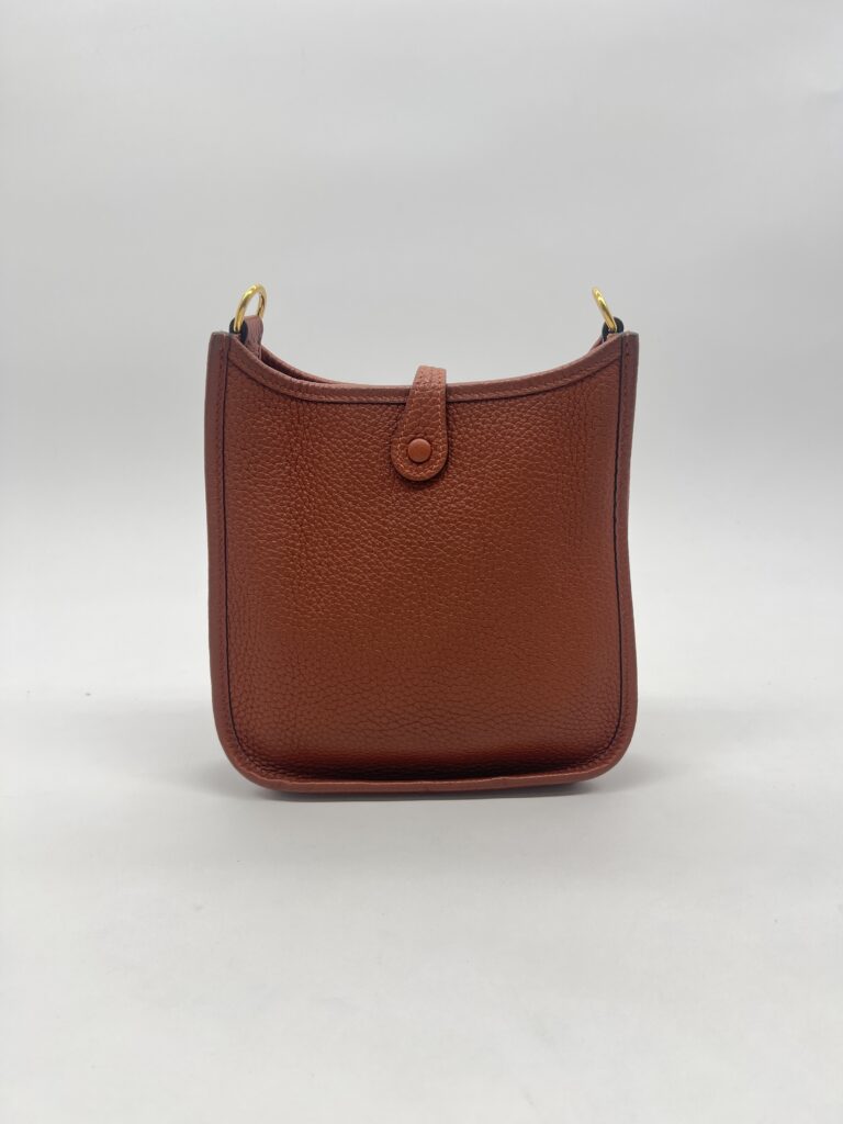 Hermes Mini Evelyne Clemence Cuivre GHW