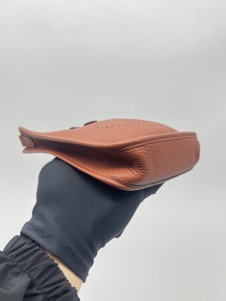 Hermes Mini Evelyne Clemence Cuivre GHW