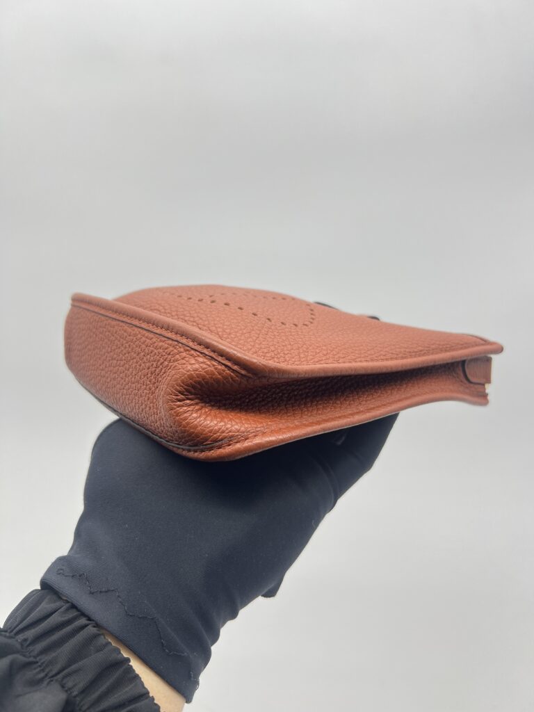 Hermes Mini Evelyne Clemence Cuivre GHW