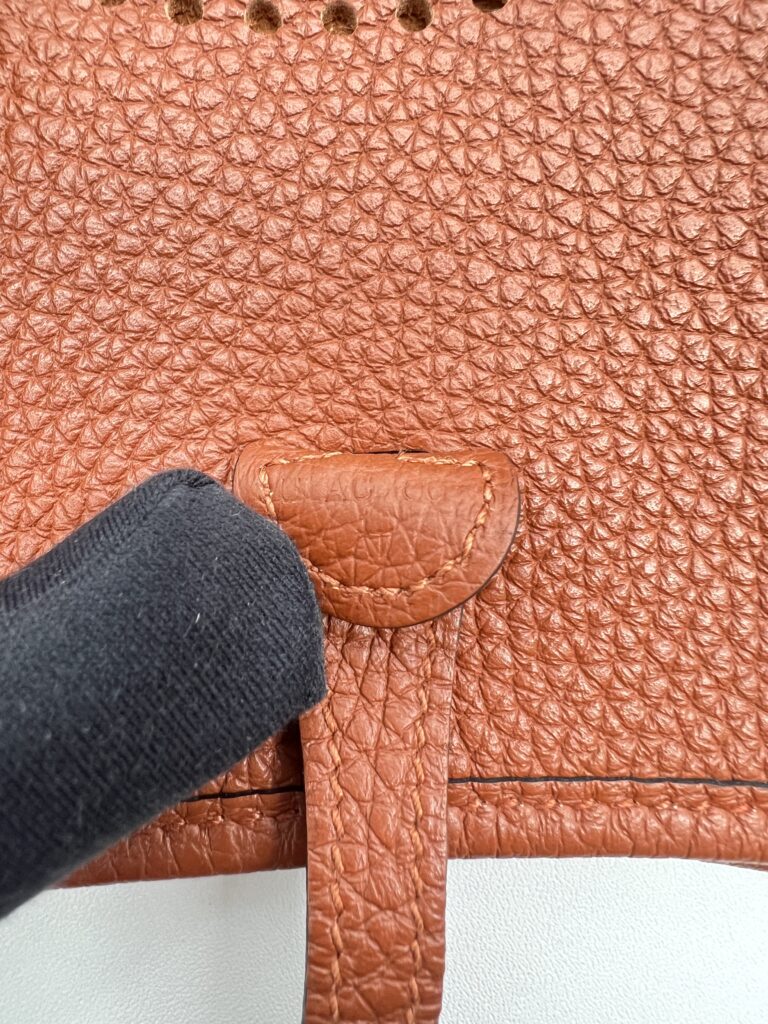 Hermes Mini Evelyne Clemence Cuivre GHW