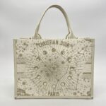 Dior Book Tote Canvas White GHW