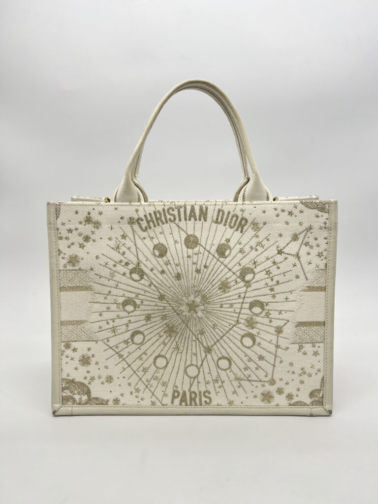 Dior Book Tote Canvas White GHW
