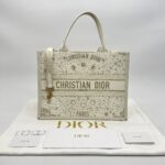 Dior Book Tote Canvas White GHW