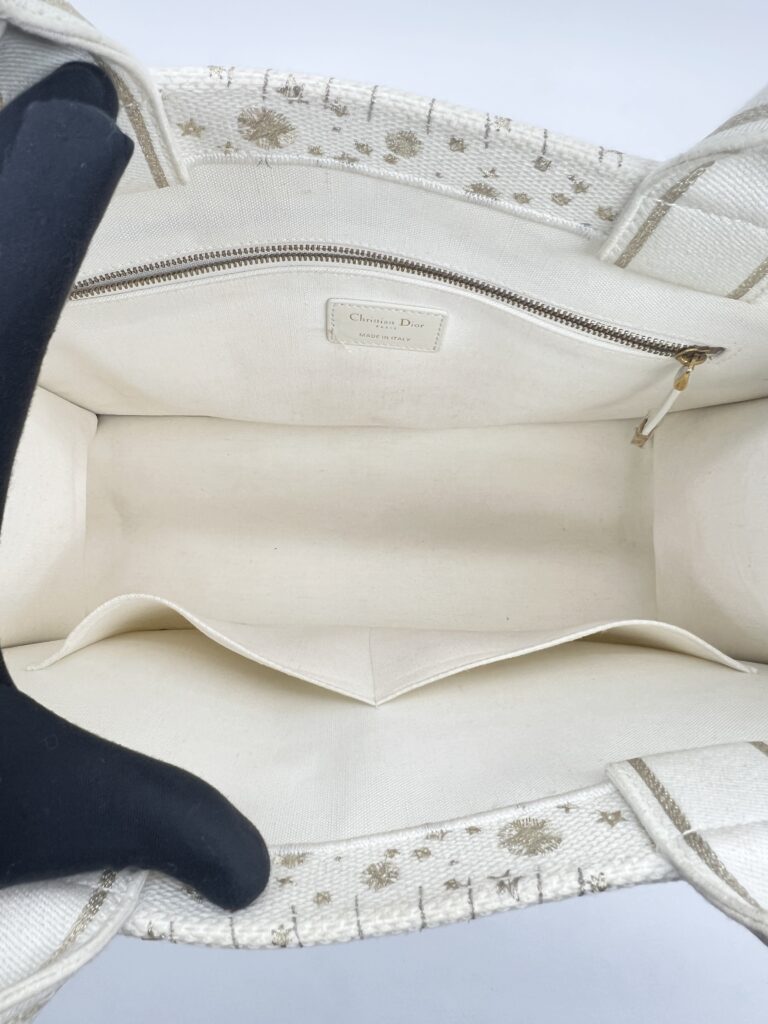 Dior Book Tote Canvas White GHW