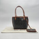 Goyard Mini Anjou Goyardine Noir Tan