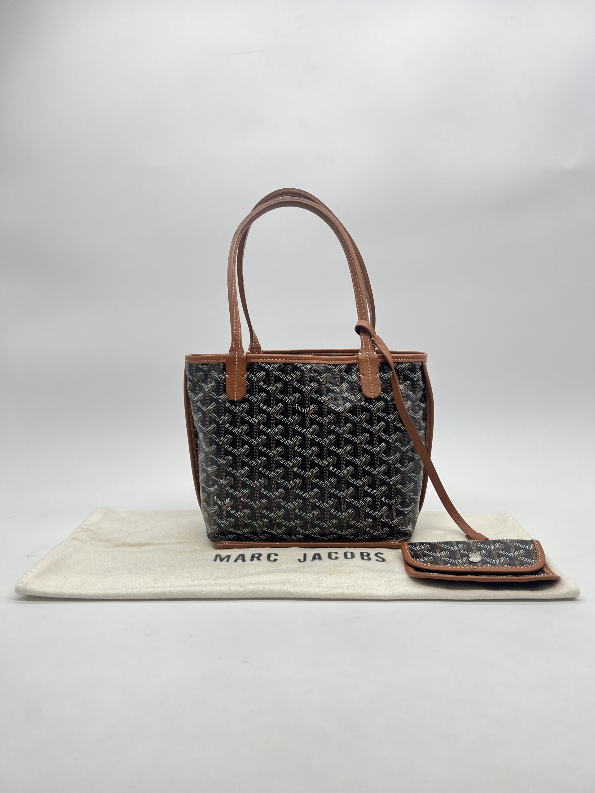 Goyard Mini Anjou Goyardine Noir Tan