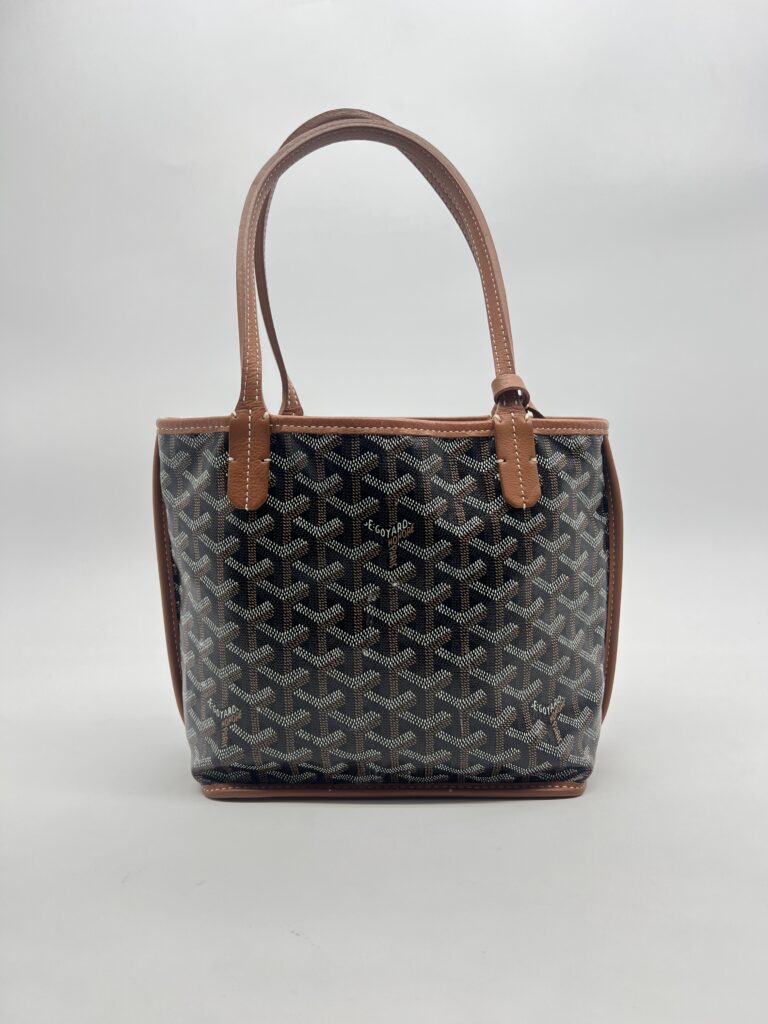 Goyard Mini Anjou Goyardine Noir Tan