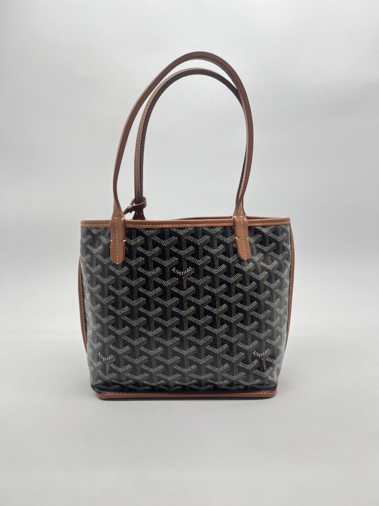 Goyard Mini Anjou Goyardine Noir Tan
