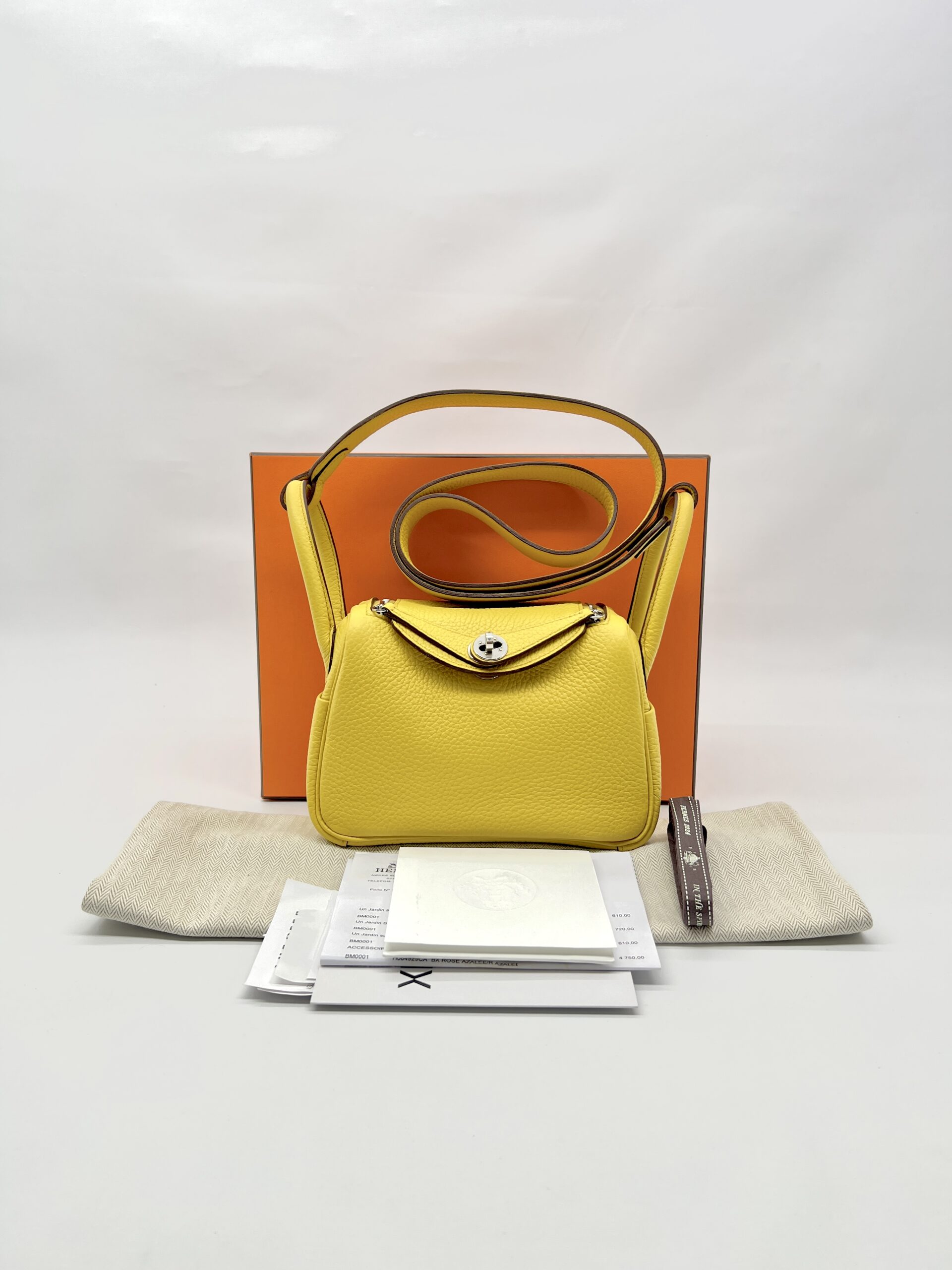 Hermes Mini Lindy Clemence Sun PHW