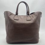 Prada Shopping Tote Side Zip Vitello Phenix Dark Brown /Bruciato SHW