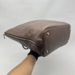 Prada Shopping Tote Side Zip Vitello Phenix Dark Brown /Bruciato SHW