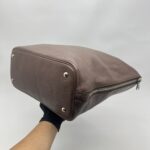 Prada Shopping Tote Side Zip Vitello Phenix Dark Brown /Bruciato SHW