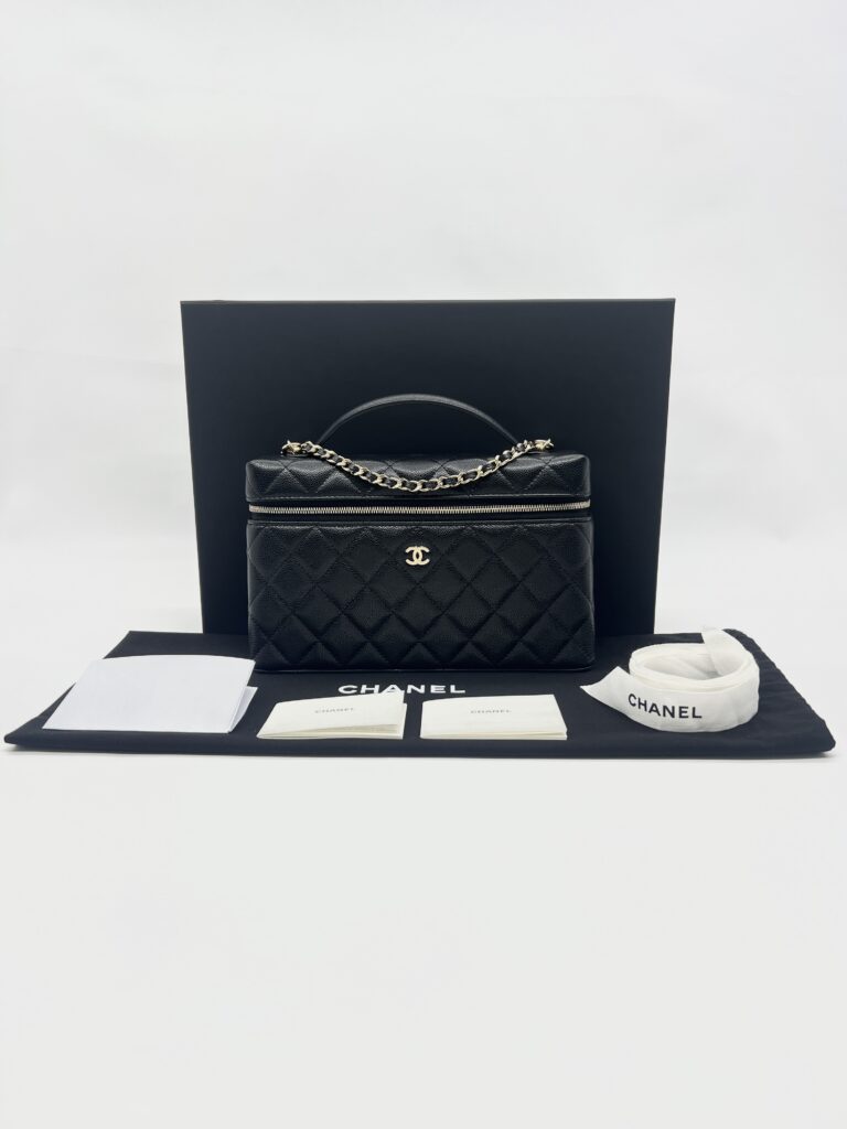 Chanel Vanity Top Handle Caviar Black LGHW