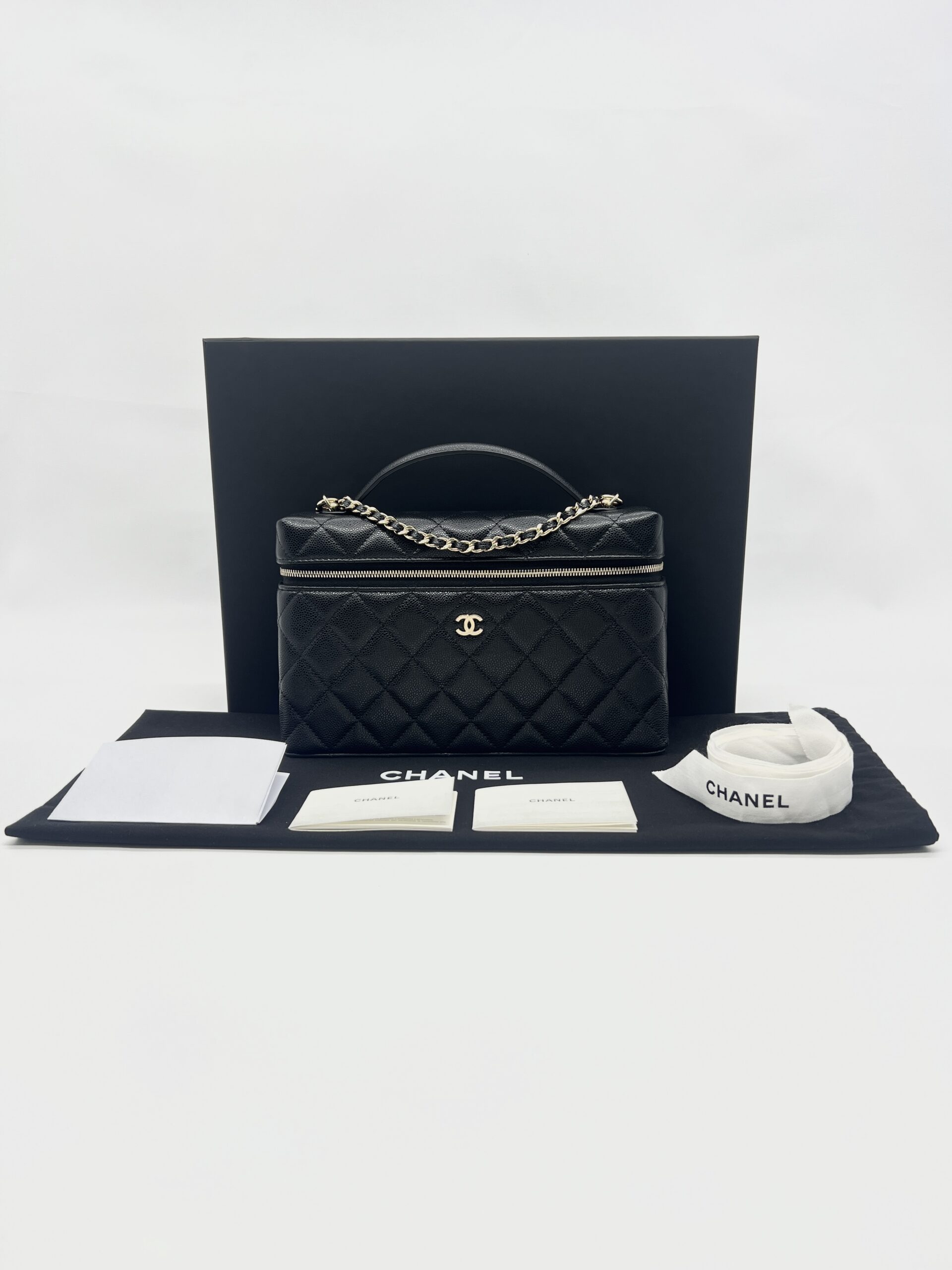Chanel Vanity Top Handle Caviar Black LGHW