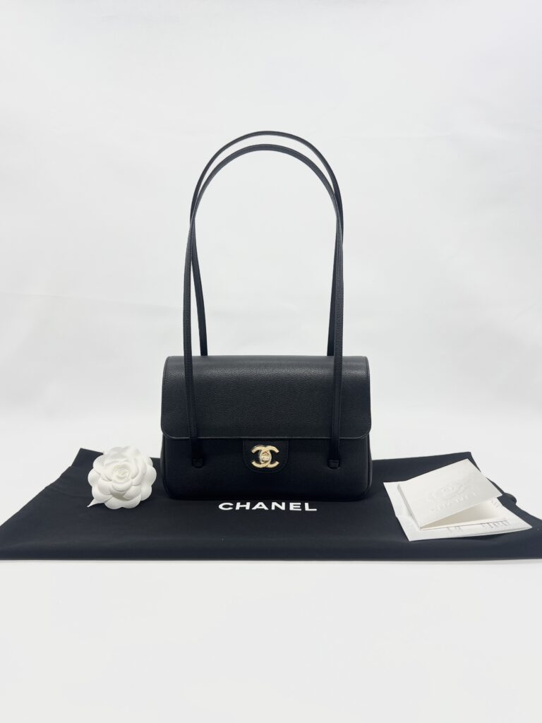 Chanel C26 Small Preppy Long Caviar Black GHW