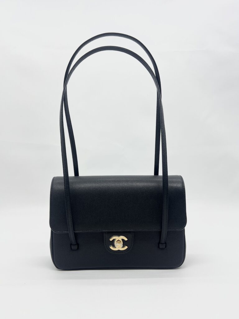 Chanel C26 Small Preppy Long Caviar Black GHW