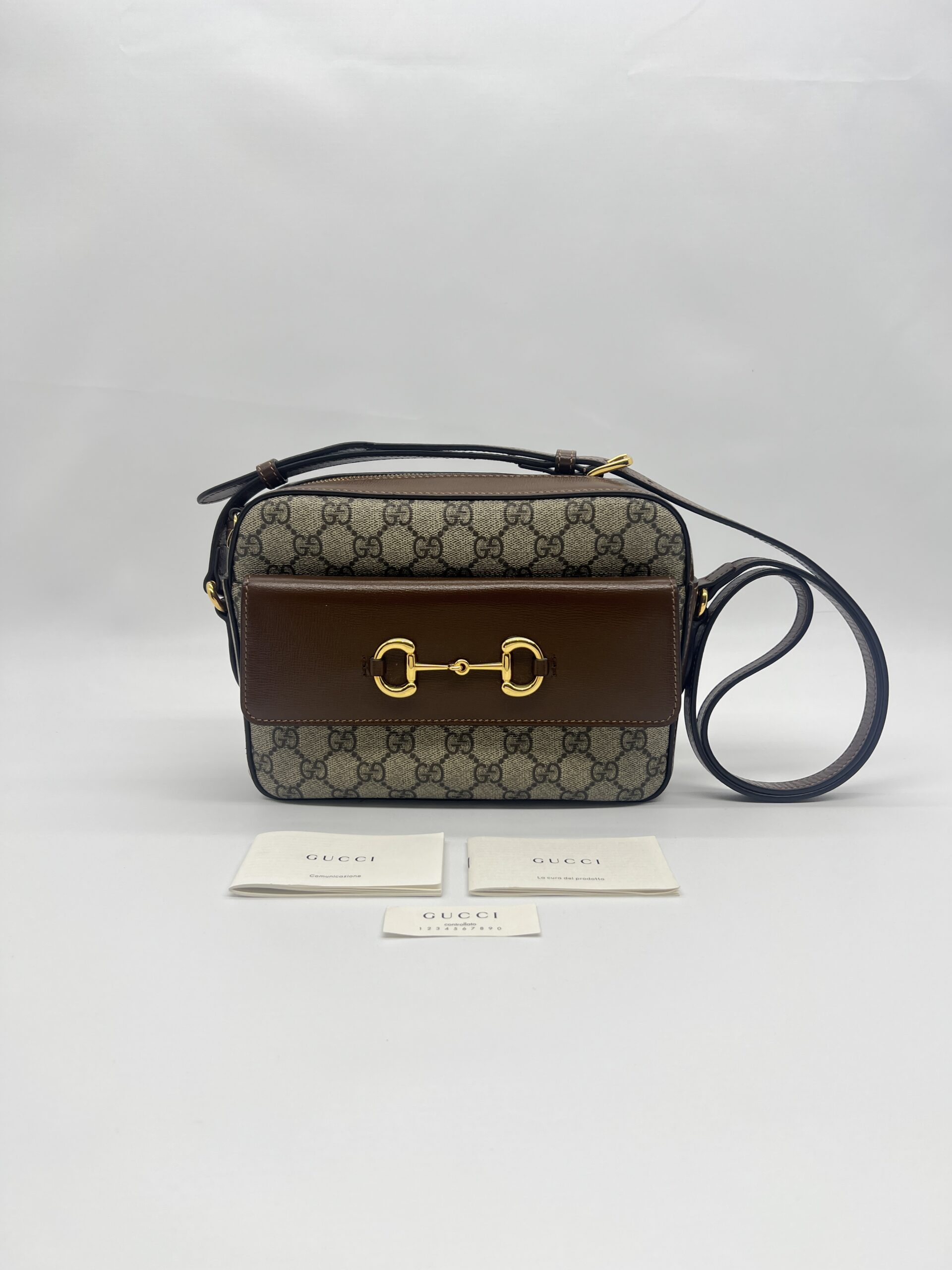 Gucci Horsebit Camera GG Supreme Brown GHW