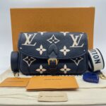 Louis Vuitton Diane PM Monogram Empreinte Navy Creme GHW