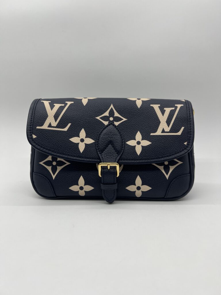 Louis Vuitton Diane PM Monogram Empreinte Navy Creme GHW