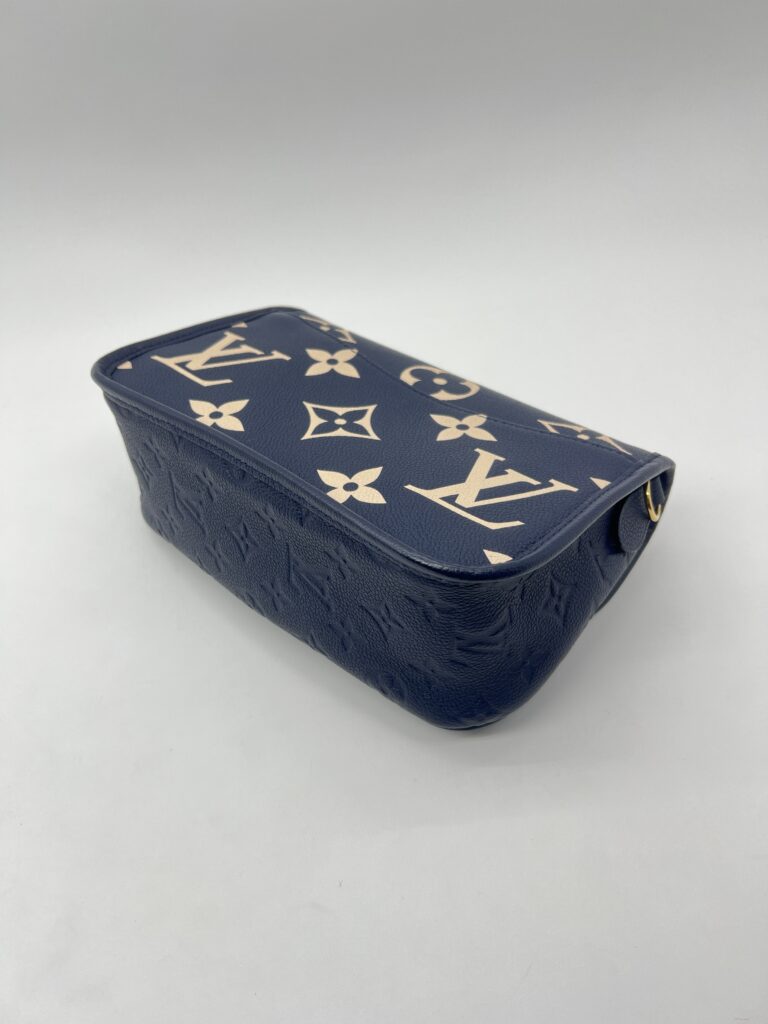 Louis Vuitton Diane PM Monogram Empreinte Navy Creme GHW