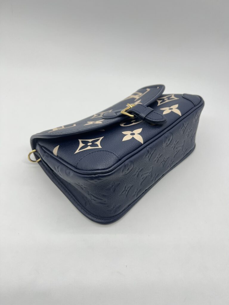 Louis Vuitton Diane PM Monogram Empreinte Navy Creme GHW