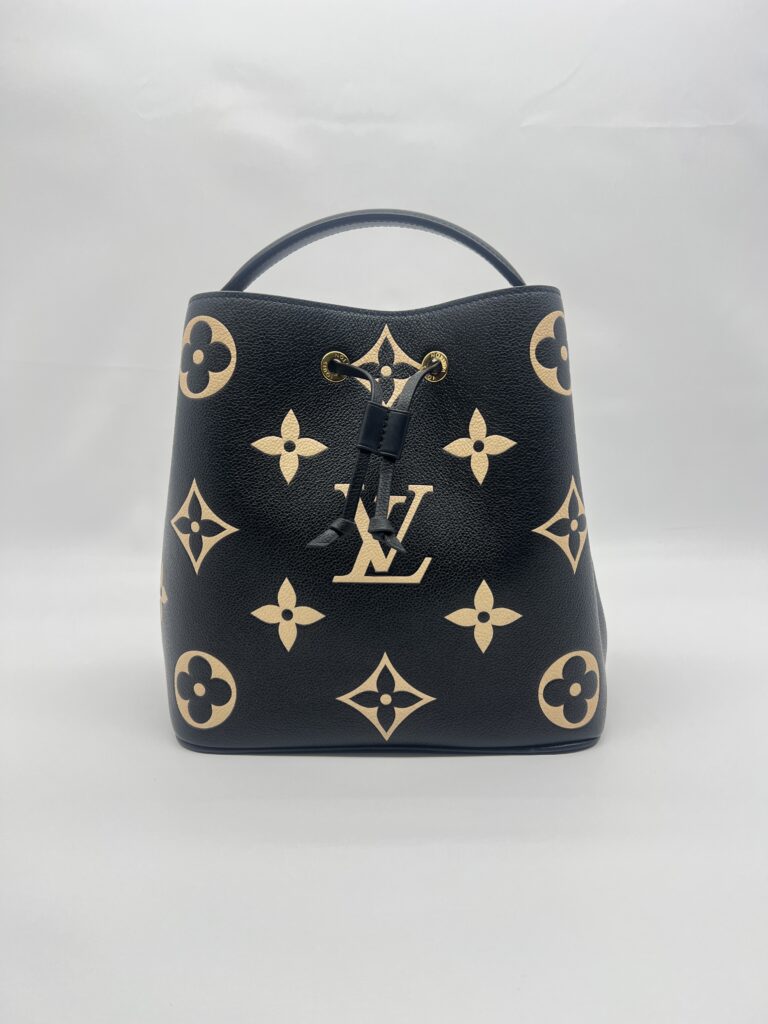 Louis Vuitton Neo Neo MM Monogram Empreinte Giant Noir Beige GHW