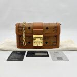Tracy Mini Chain Crossbody Visetos Cognac