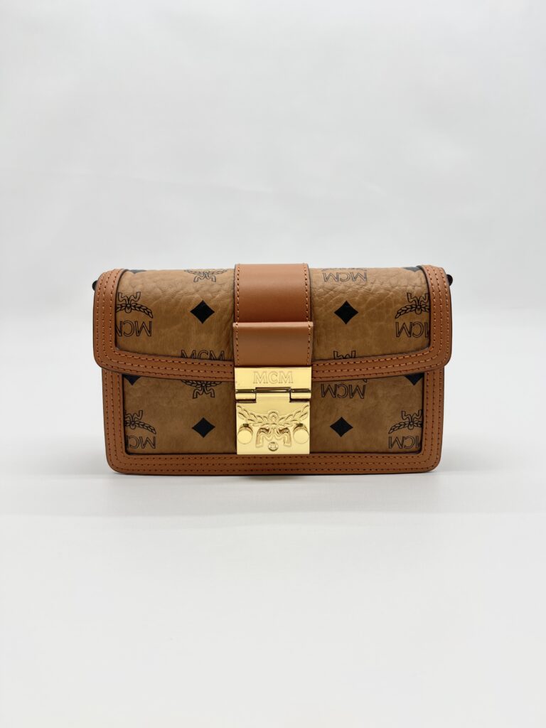 Tracy Mini Chain Crossbody Visetos Cognac
