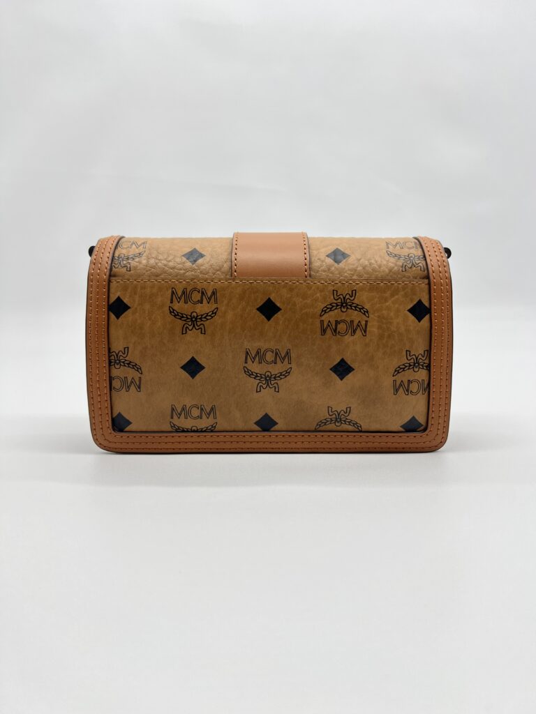 Tracy Mini Chain Crossbody Visetos Cognac