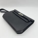 Hermes Kelly Depeches 25 Pouch Togo Noir PHW