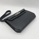 Hermes Kelly Depeches 25 Pouch Togo Noir PHW