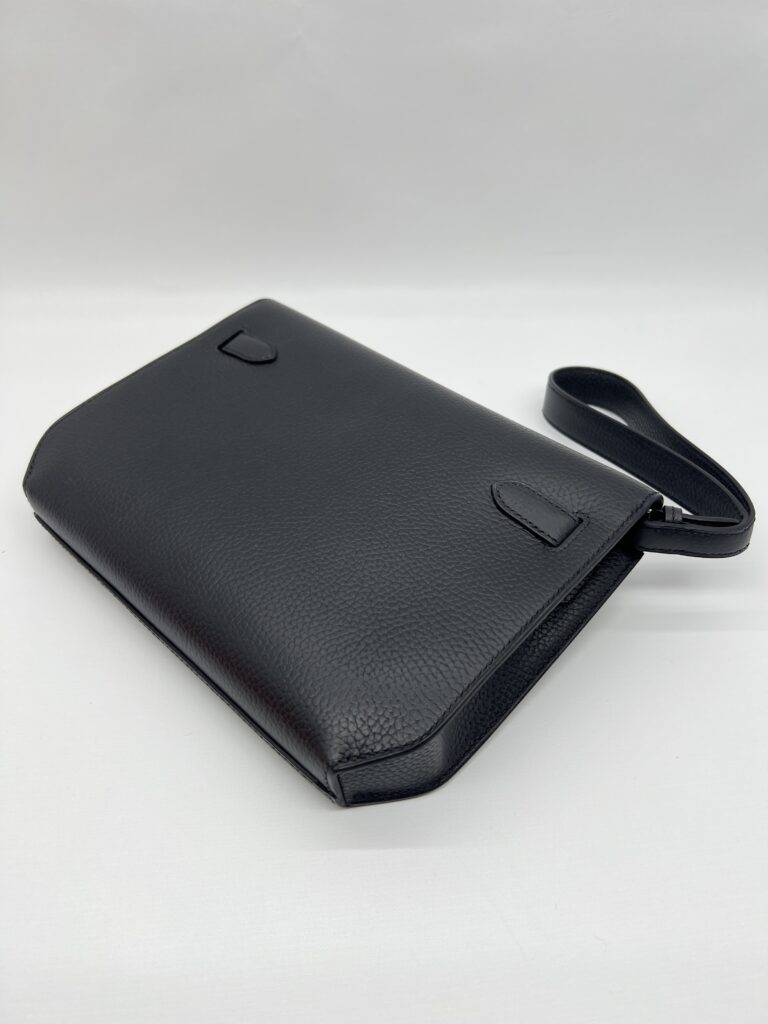 Hermes Kelly Depeches 25 Pouch Togo Noir PHW