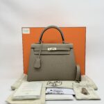 Hermes Kelly 25 Epsom Gris Asphalt PHW