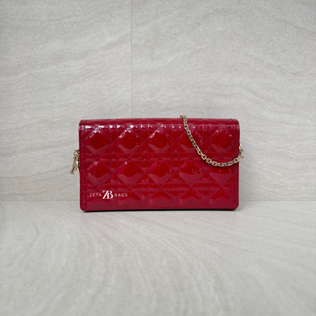 Dior Lady D WOC Vernis Red GHW