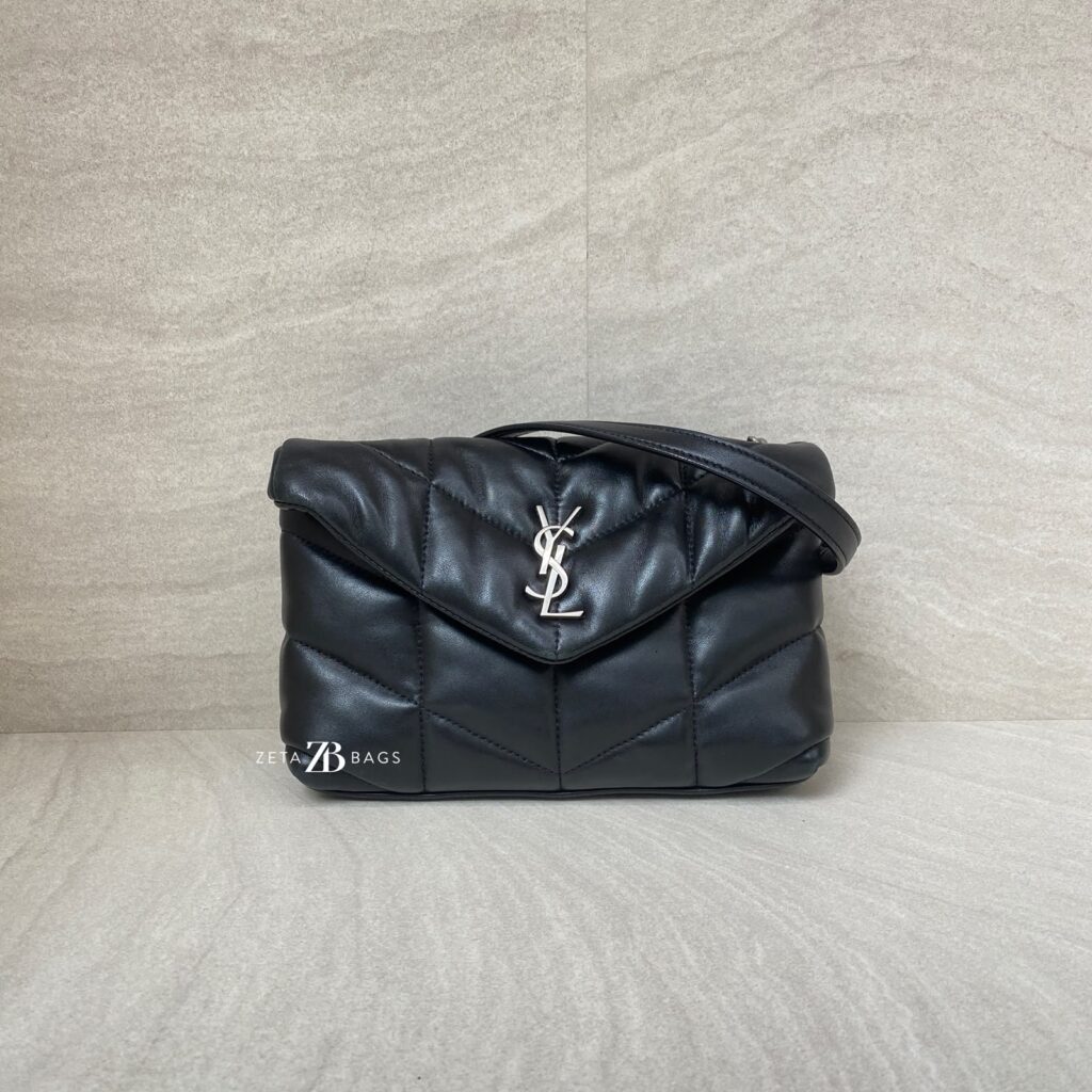 Saint Lurent Loulou Puffer Mini Black SHW