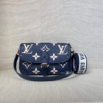 Louis Vuitton Diane PM Monogram Empreinte Navy Creme GHW