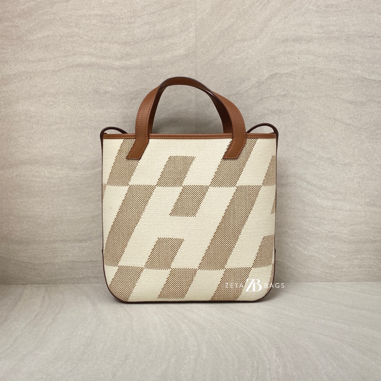 Hermes SAC Cabas H 27 Ecru Naturel Gold