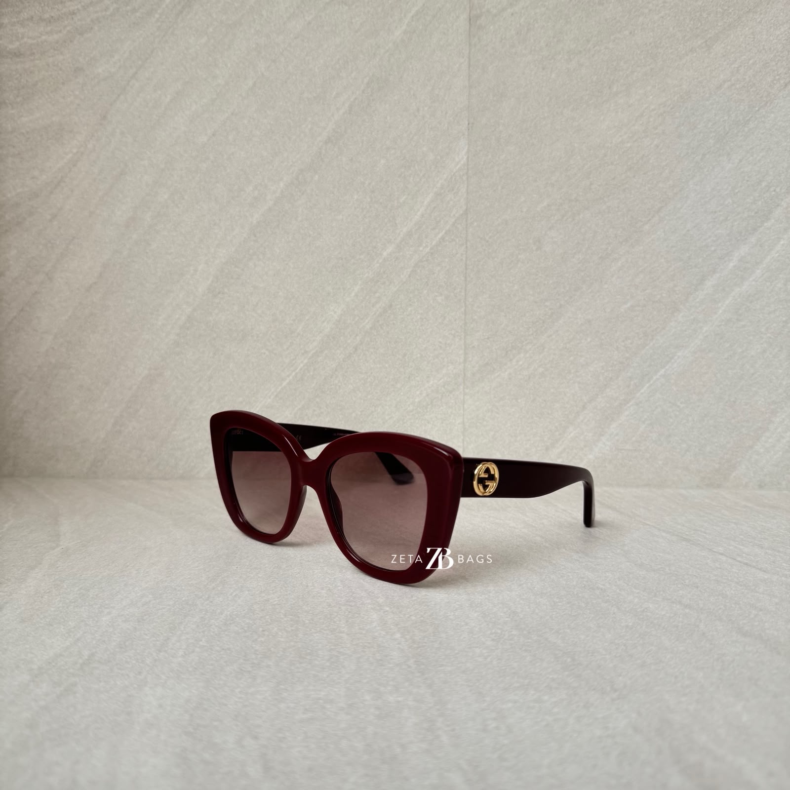 Gucci Sunglasses Cat Eye GG0327S Red