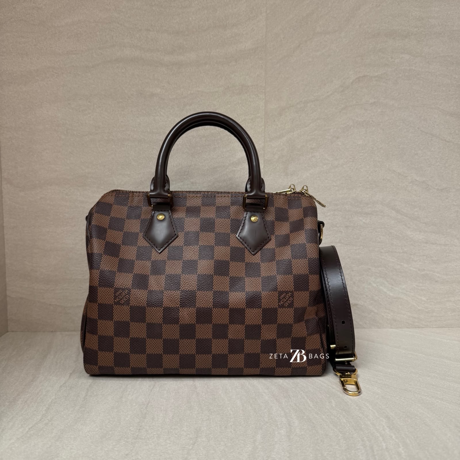 Louis Vuitton Speedy bandou 25 Damier Ebene GHW