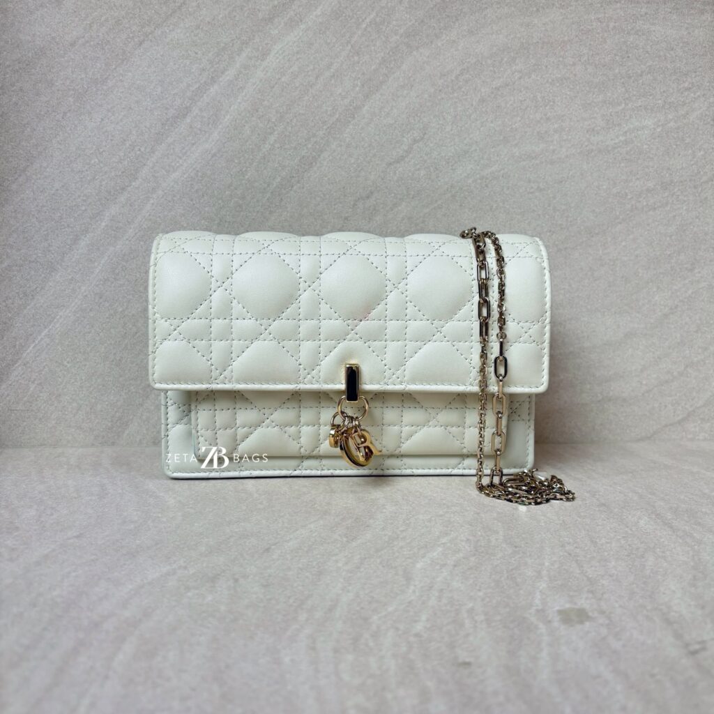 Dior My Dior Daily Chain Pouch Cloud White GHW