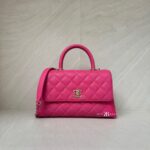 Chanel Small Coco Handle Caviar Fuchsia GHW