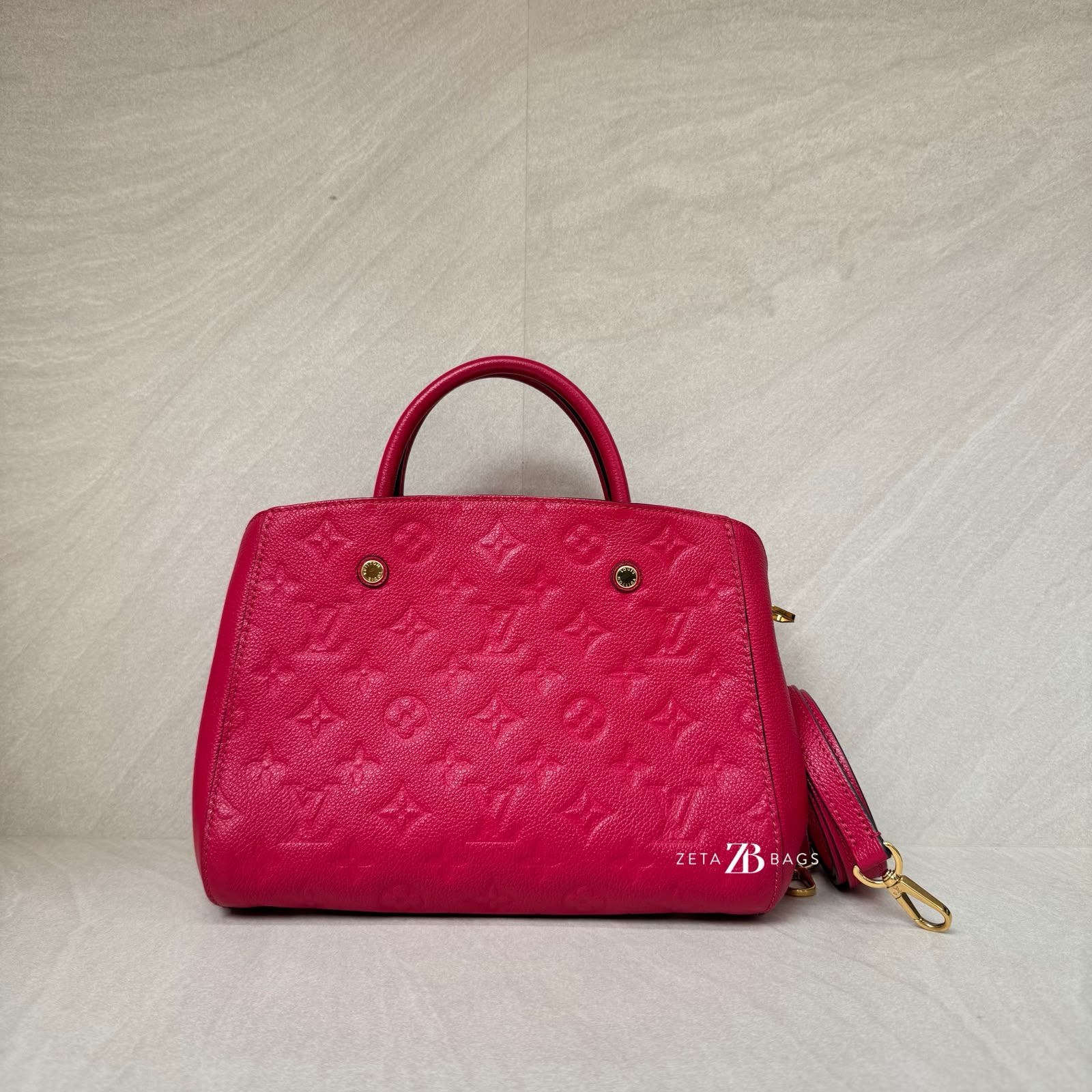 Louis Vuitton Montaigne BB Monogram Empreinte Red GHW