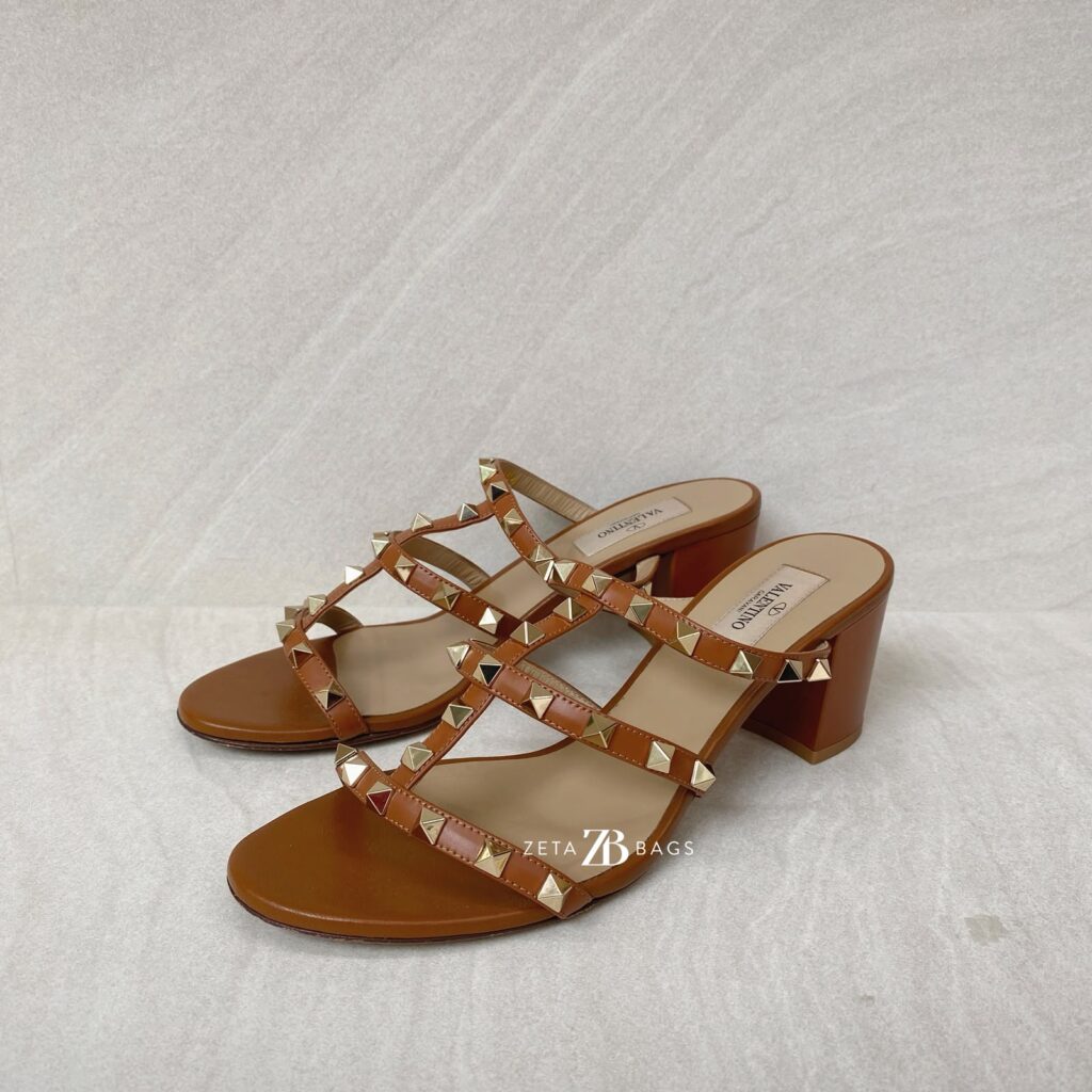 Valentino Garavani Rockstud Brown GHW